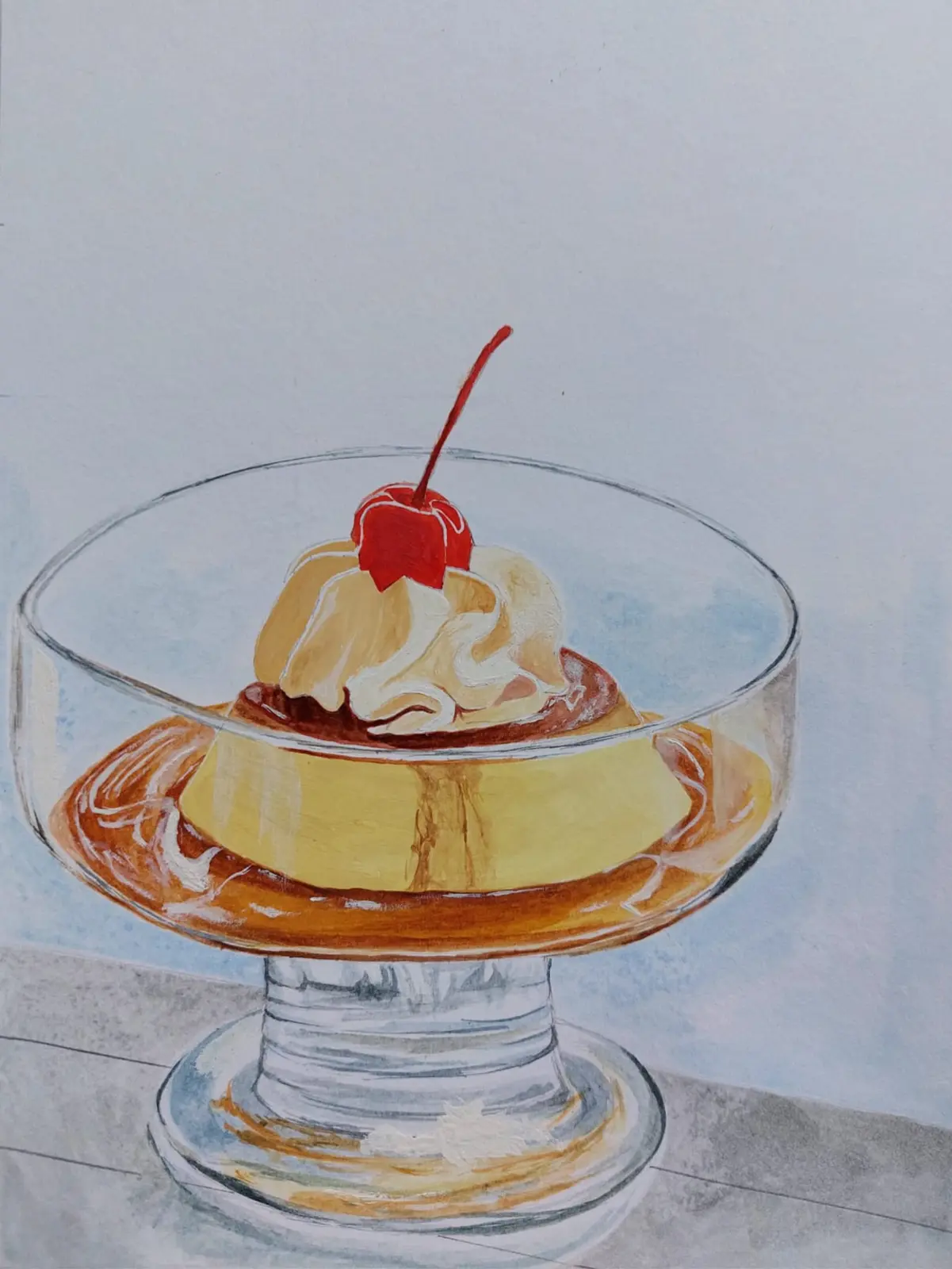 The Small Pudding Theory - Gouache on paper
