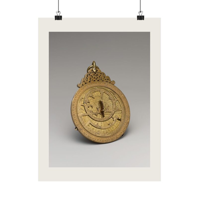 Astrolabe of 'Umar ibn Yusuf ibn 'Umar ibn 'Ali ibn Rasul al-Muzaffari — sample preview on Poster — 12×16"