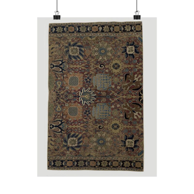 Fragment of an Oriental Carpet (Red Ground) — sample preview on Poster — 12×16"