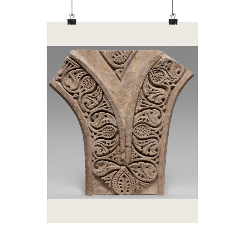 Carved Stucco Panel from Between Two Arches — sample preview on Poster — 12×16"