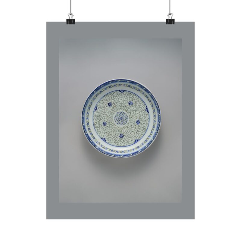 Dish with 'Tughra-illuminator' Design — sample preview on Poster — 12×16"
