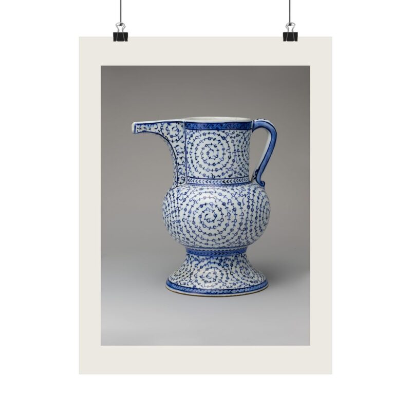 Ewer with 'Tughra-Illuminator' Style Decoration — sample preview on Poster — 12×16"