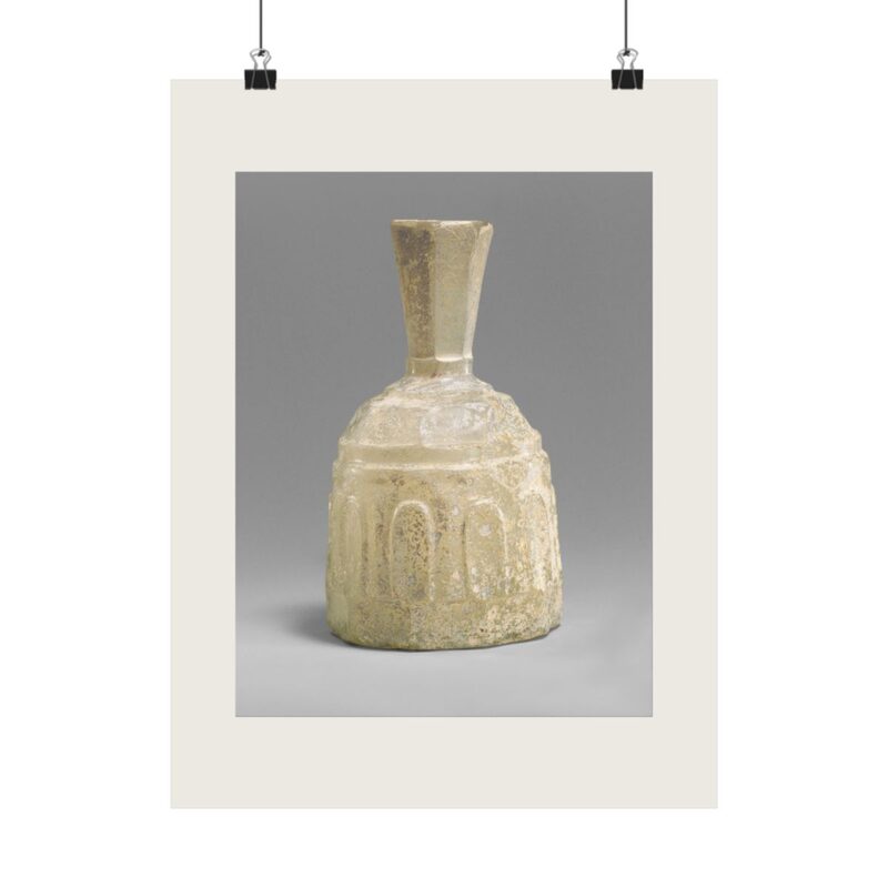 Glass Bottle with Faceted Decoration — sample preview on Poster — 12×16"