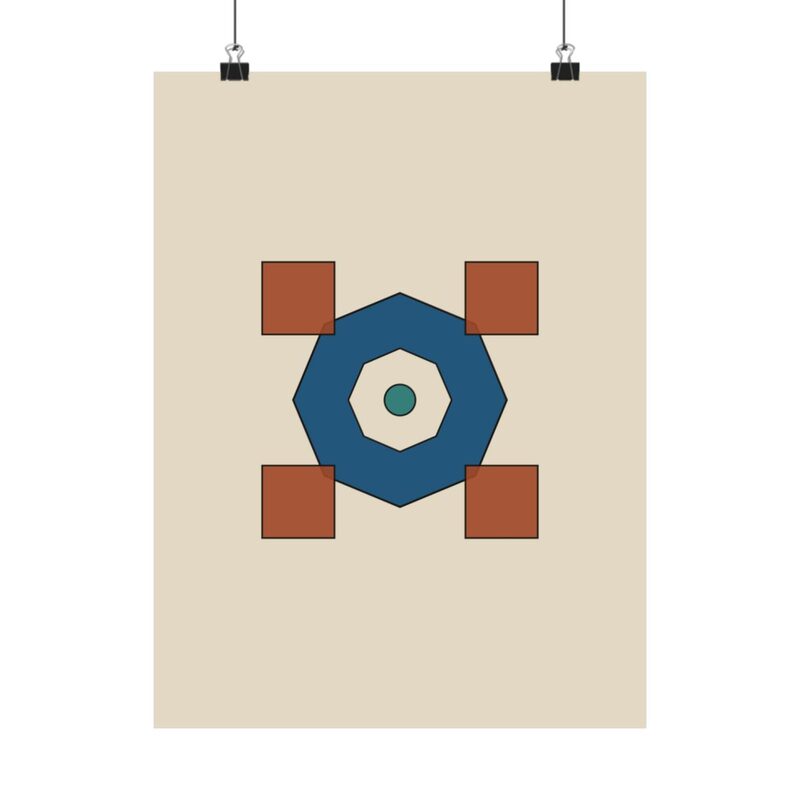 Octagon and Cross, sample preview on Poster, 12×16"