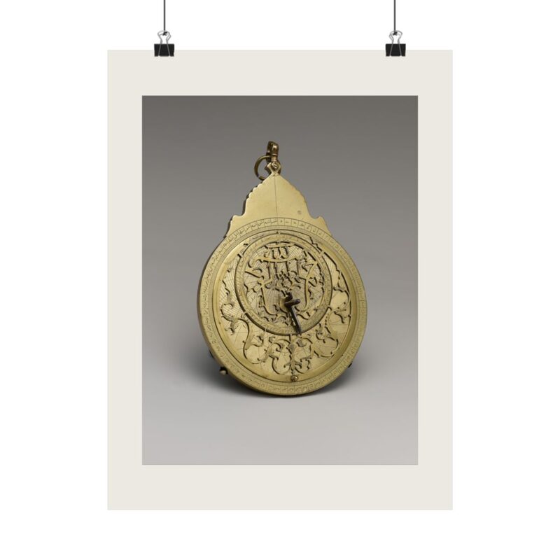 Planispheric Astrolabe — sample preview on Poster — 12×16"