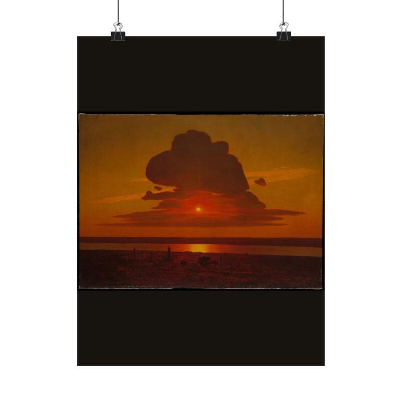 Red Sunset — sample preview on Poster — 12×16"