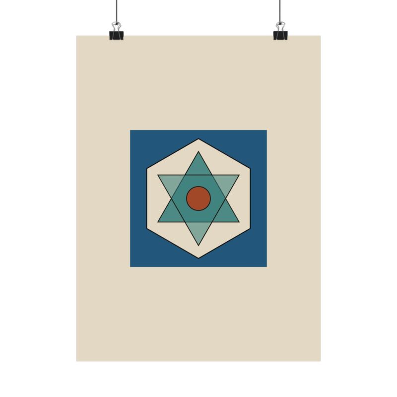 Sixfold Star, sample preview on Poster, 12×16"
