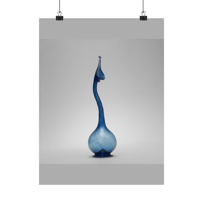 Swan-Neck Glass Bottle — sample preview on Poster — 12×16"
