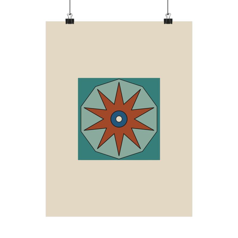 Tenfold Rosette, sample preview on Poster, 12×16"