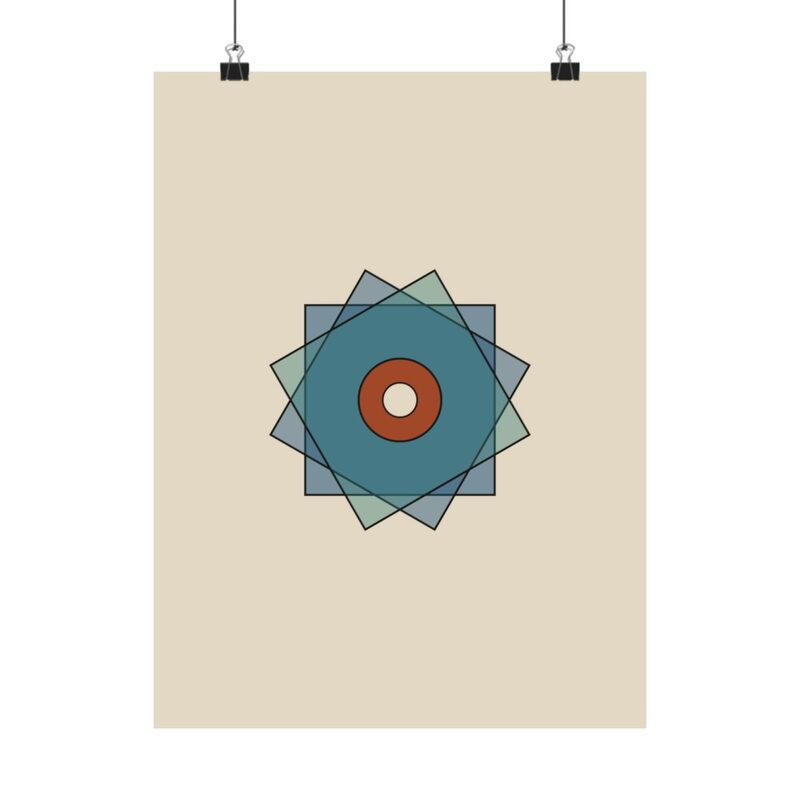 Twelve-fold Rosette, sample preview on Poster, 12×16"