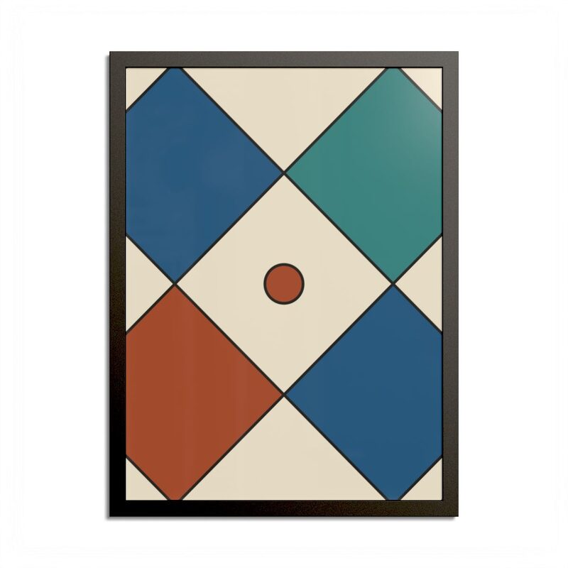 Zellij Chevrons framed print